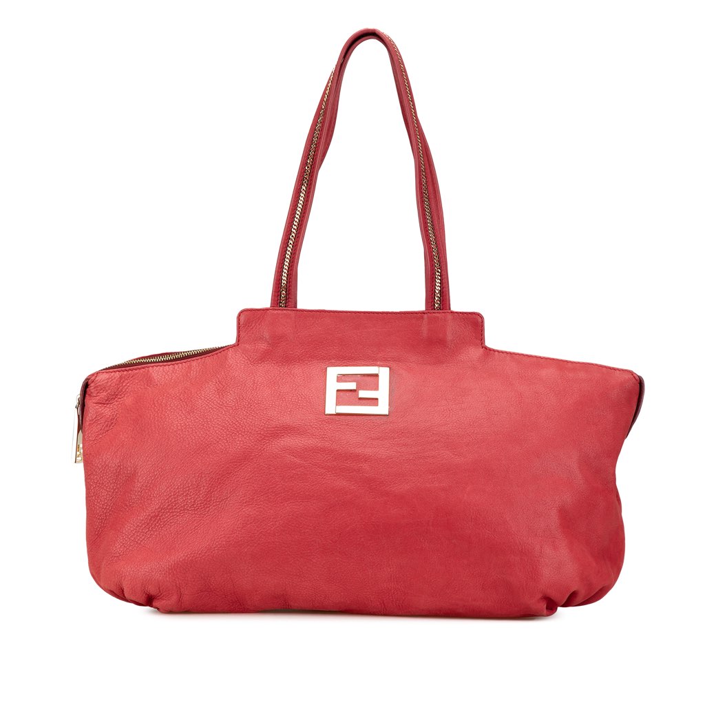 Fendi Medium Leather Chains Tote