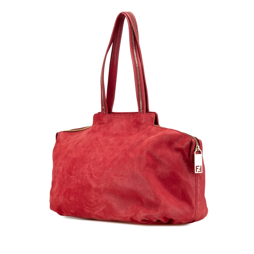 Fendi Medium Leather Chains Tote - Back view