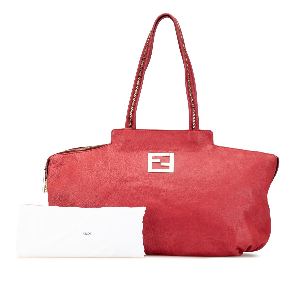 Fendi Medium Leather Chains Tote - Image 16