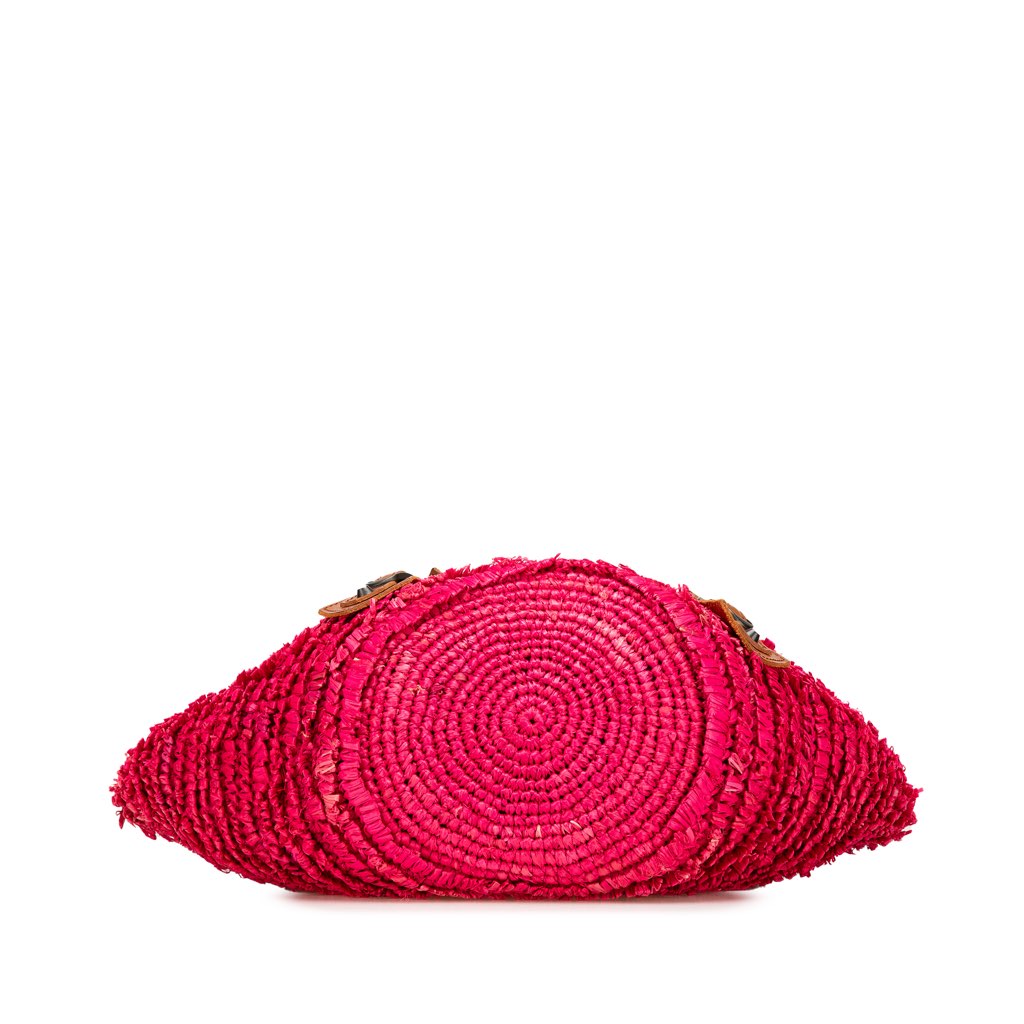 Balenciaga Small Raffia Motocross Panier Basket Tote - Image 6