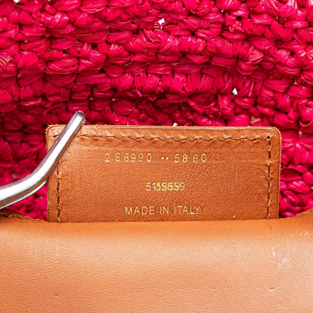 Balenciaga Small Raffia Motocross Panier Basket Tote - Detail 1