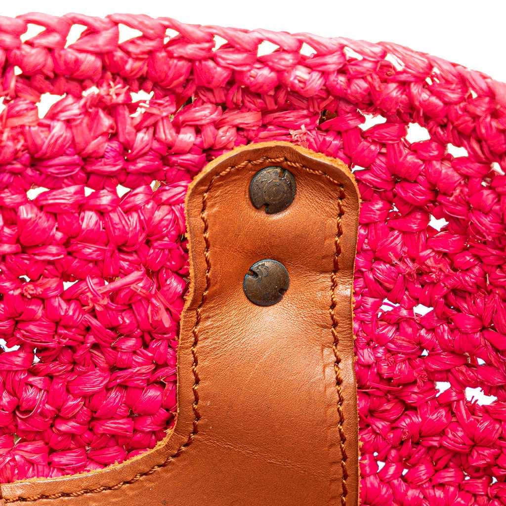 Balenciaga Small Raffia Motocross Panier Basket Tote - Detail 2