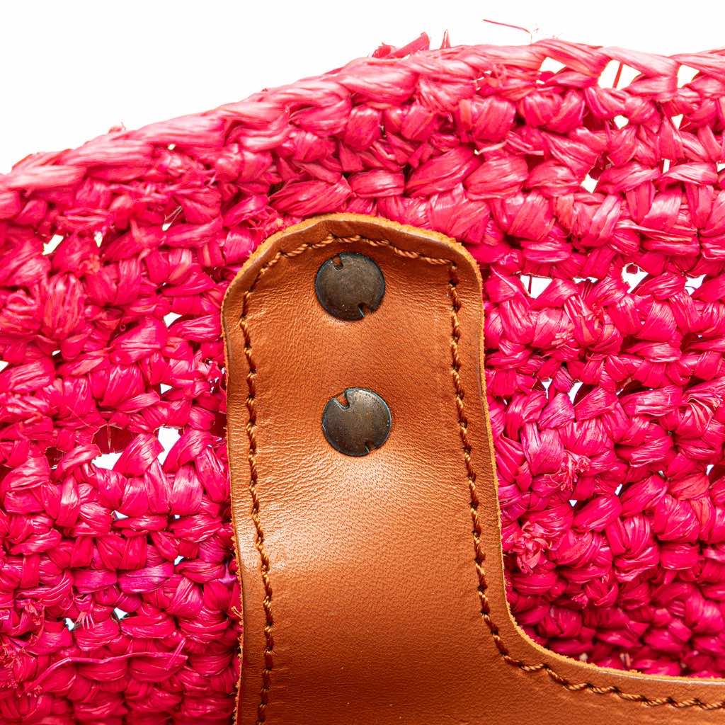 Balenciaga Small Raffia Motocross Panier Basket Tote - Image 10