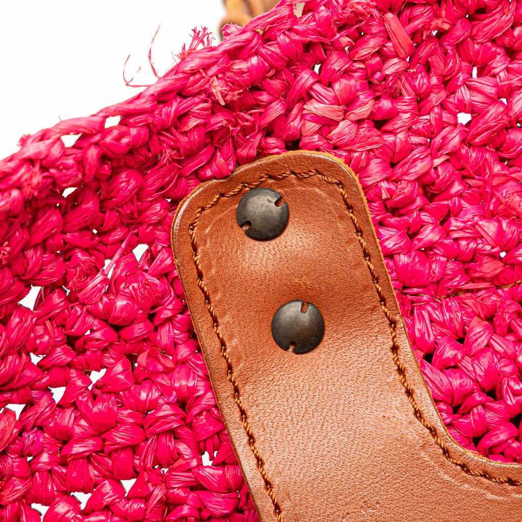 Balenciaga Small Raffia Motocross Panier Basket Tote - Image 12