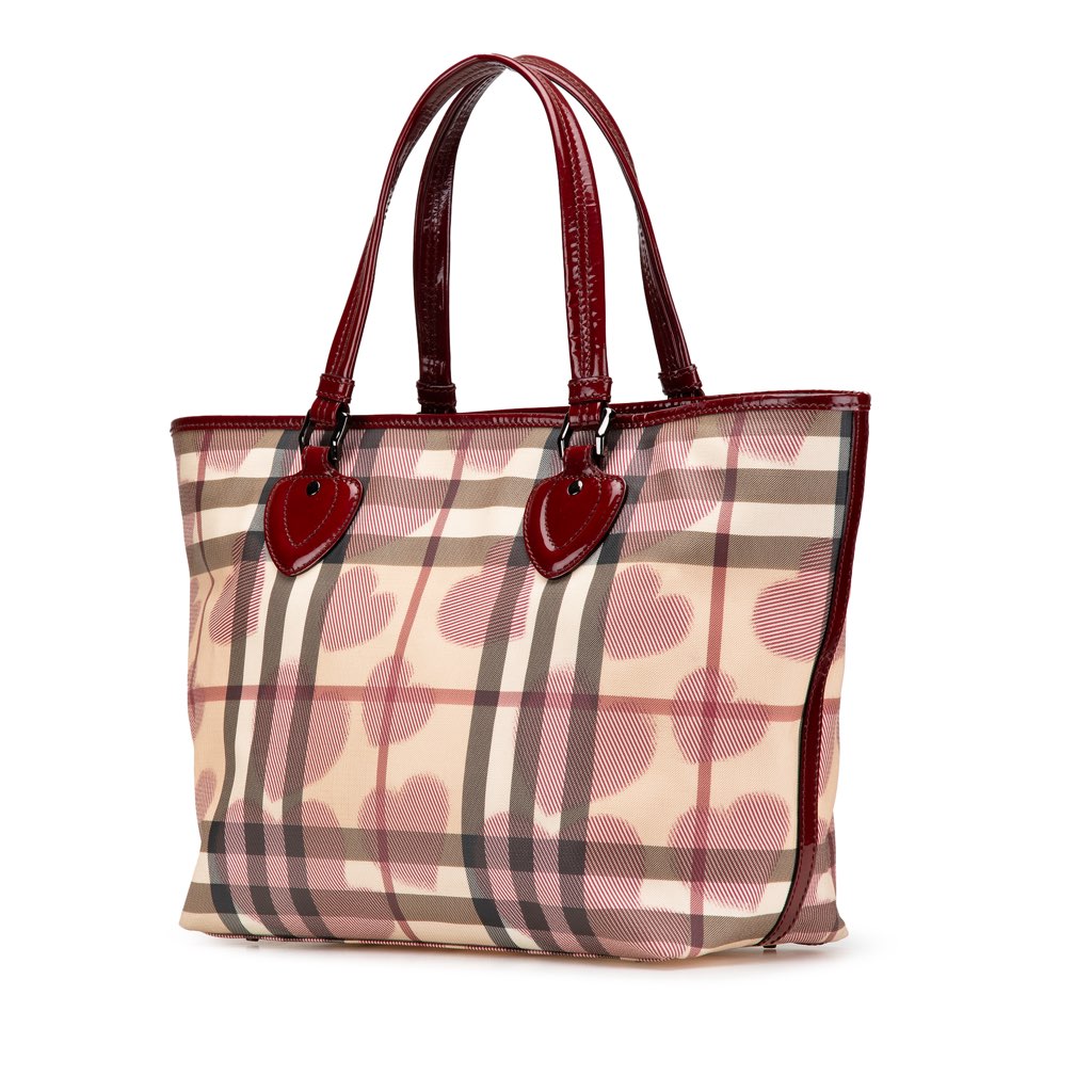 Burberry House Check Coated Canvas Hearts Gracie Tote - 2