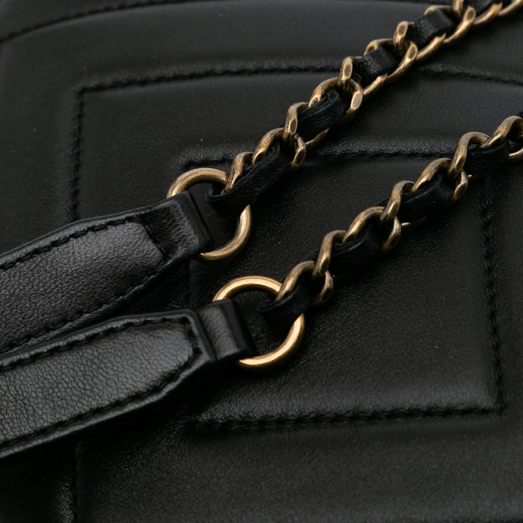 Chanel Chevron Lambskin Pyramid CC Camera Bag - Image 11