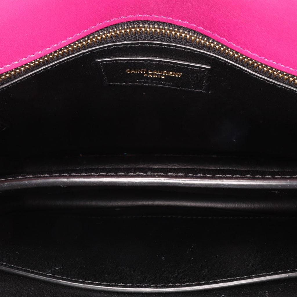 Saint Laurent Smooth Calfskin Monogram Cassandra Clasp Bag - 4