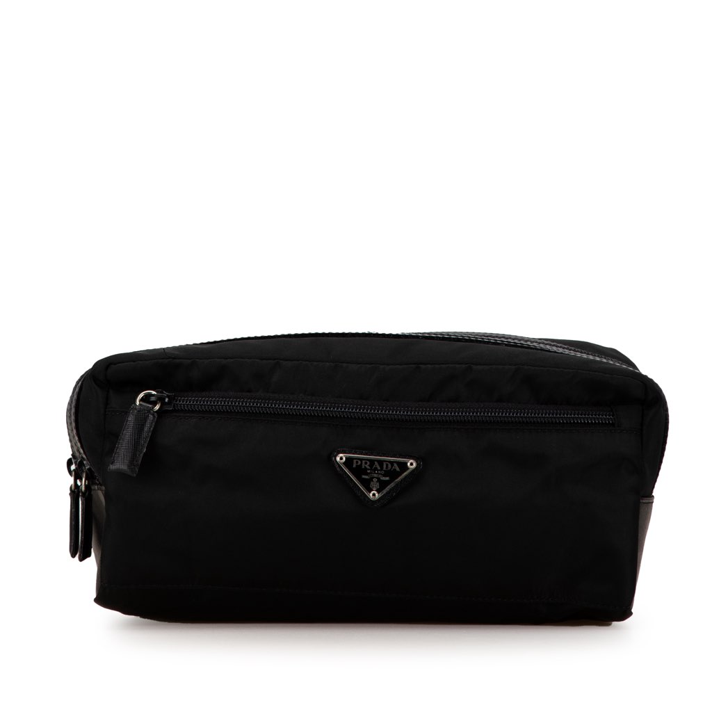 Prada Tessuto Double Zip Pouch