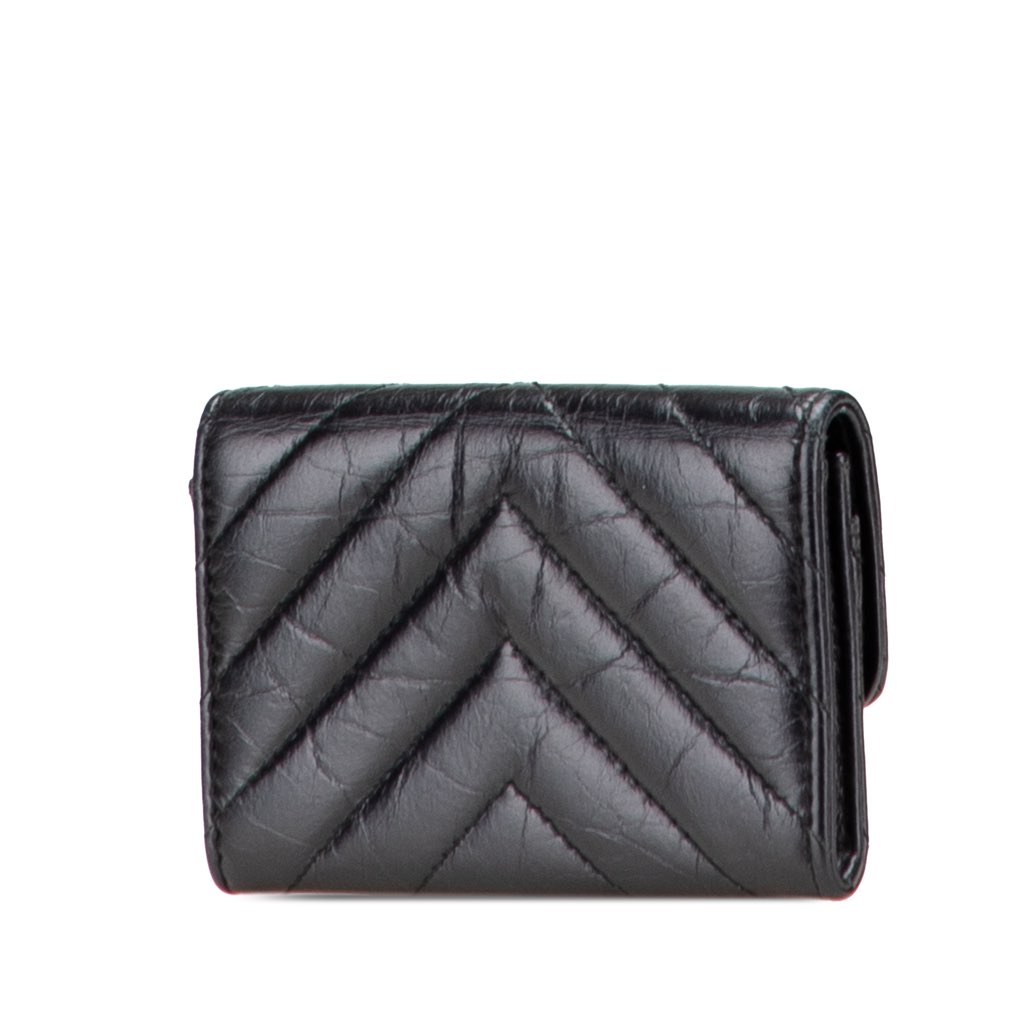 Chanel Reissue Chevron Quilted Aged Calfskin Card Holder Wallet - 2