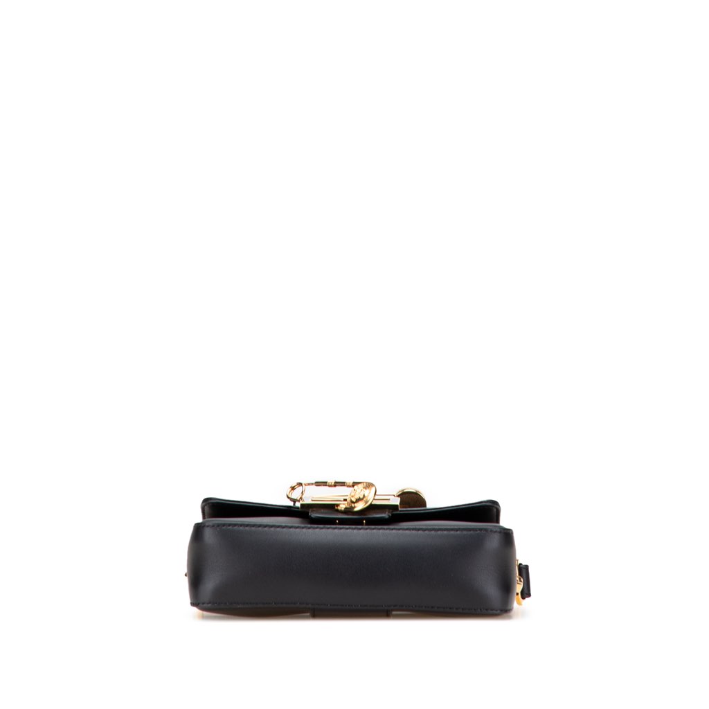 Fendi Versace Vitello Seta Fendace Mini Brooch Baguette Satchel - Image 6