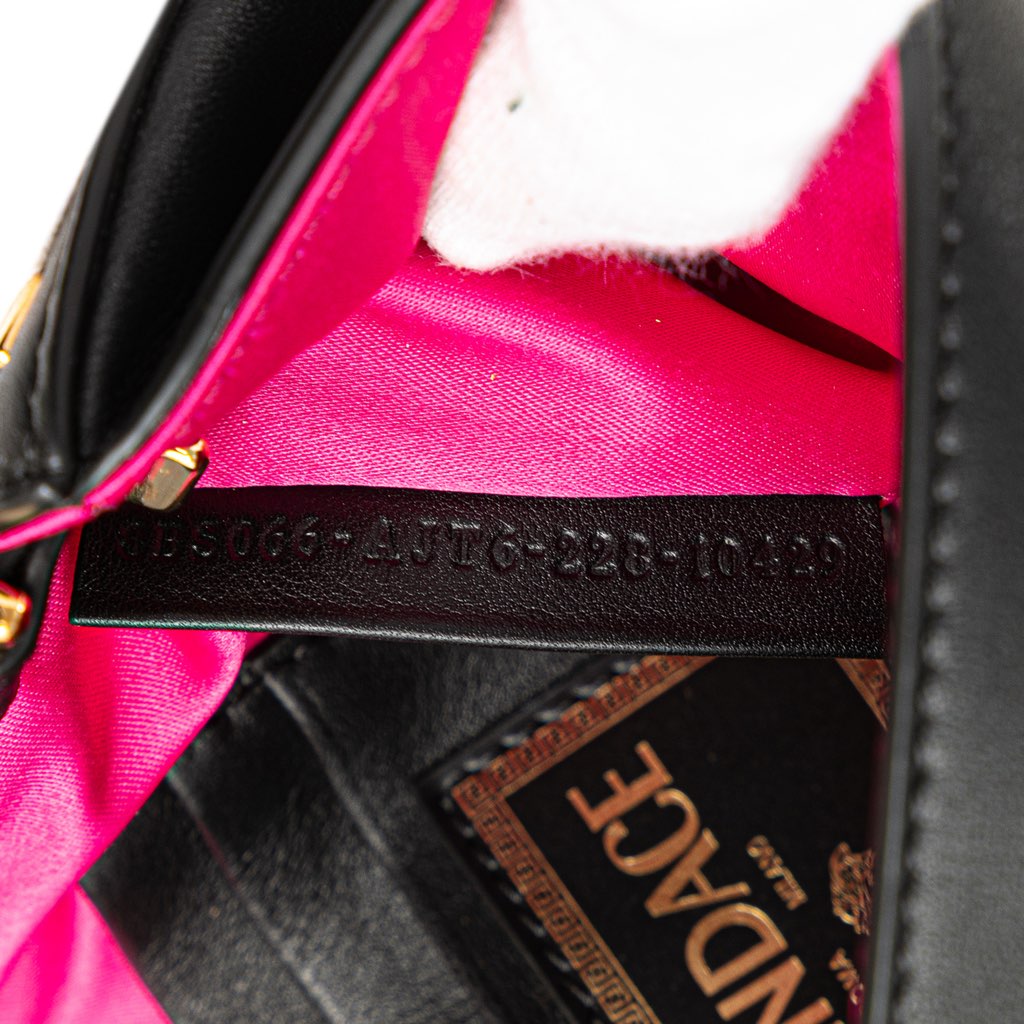 Fendi Versace Vitello Seta Fendace Mini Brooch Baguette Satchel - Detail 1