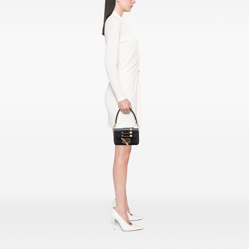 Fendi Versace Vitello Seta Fendace Mini Brooch Baguette Satchel - Image 12
