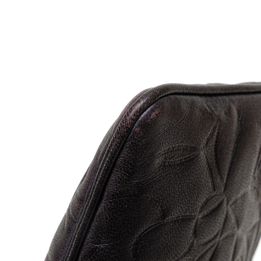 Chanel Embossed Lambskin Camellia Chain Pochette - Image 11