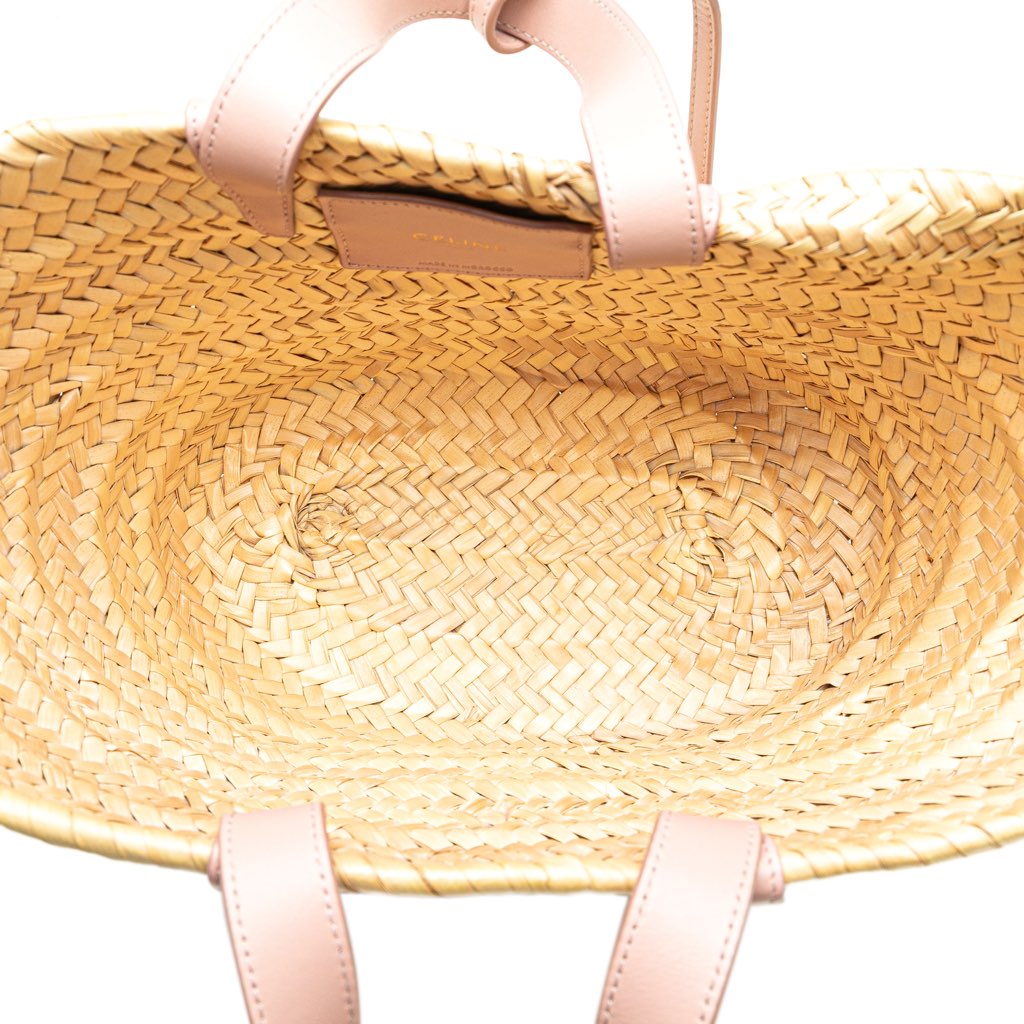 Celine Teen Raffia Cuir Triomphe Classic Panier Tote - 4