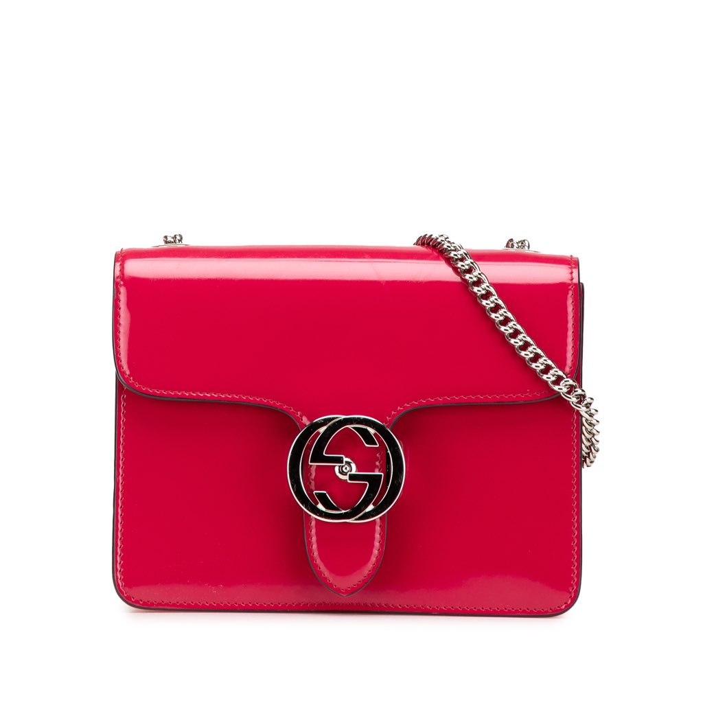 Gucci Small Polished Calfskin Interlocking G Dollar Crossbody