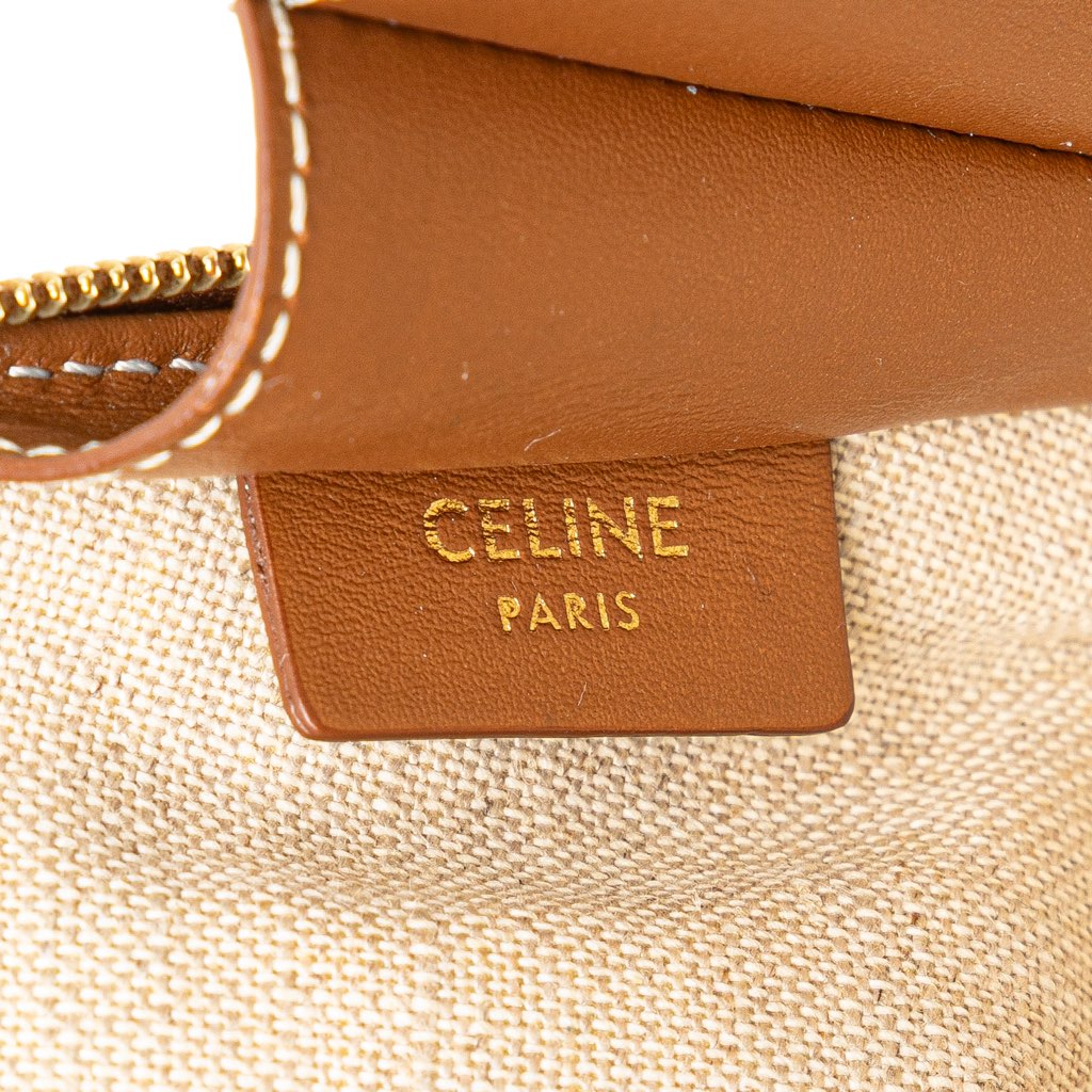 Celine Triomphe Embroidered Canvas Clutch On Chain - 5