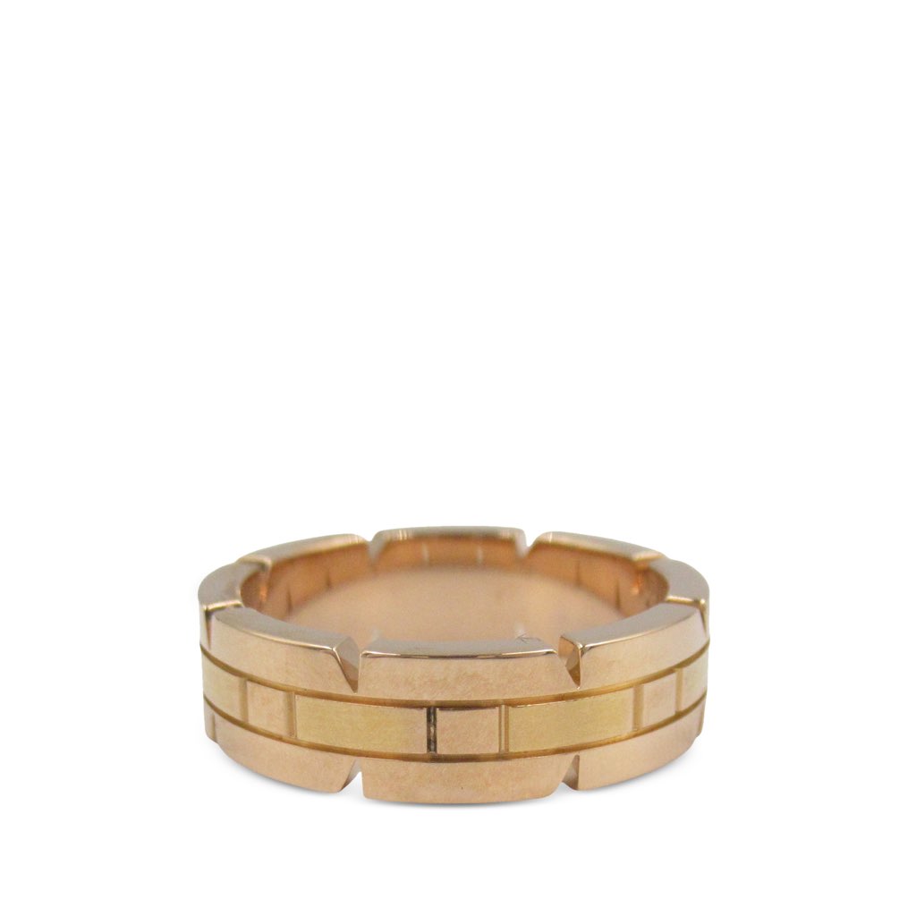 Cartier 18K Rose Gold Tank Francaise Ring - 2