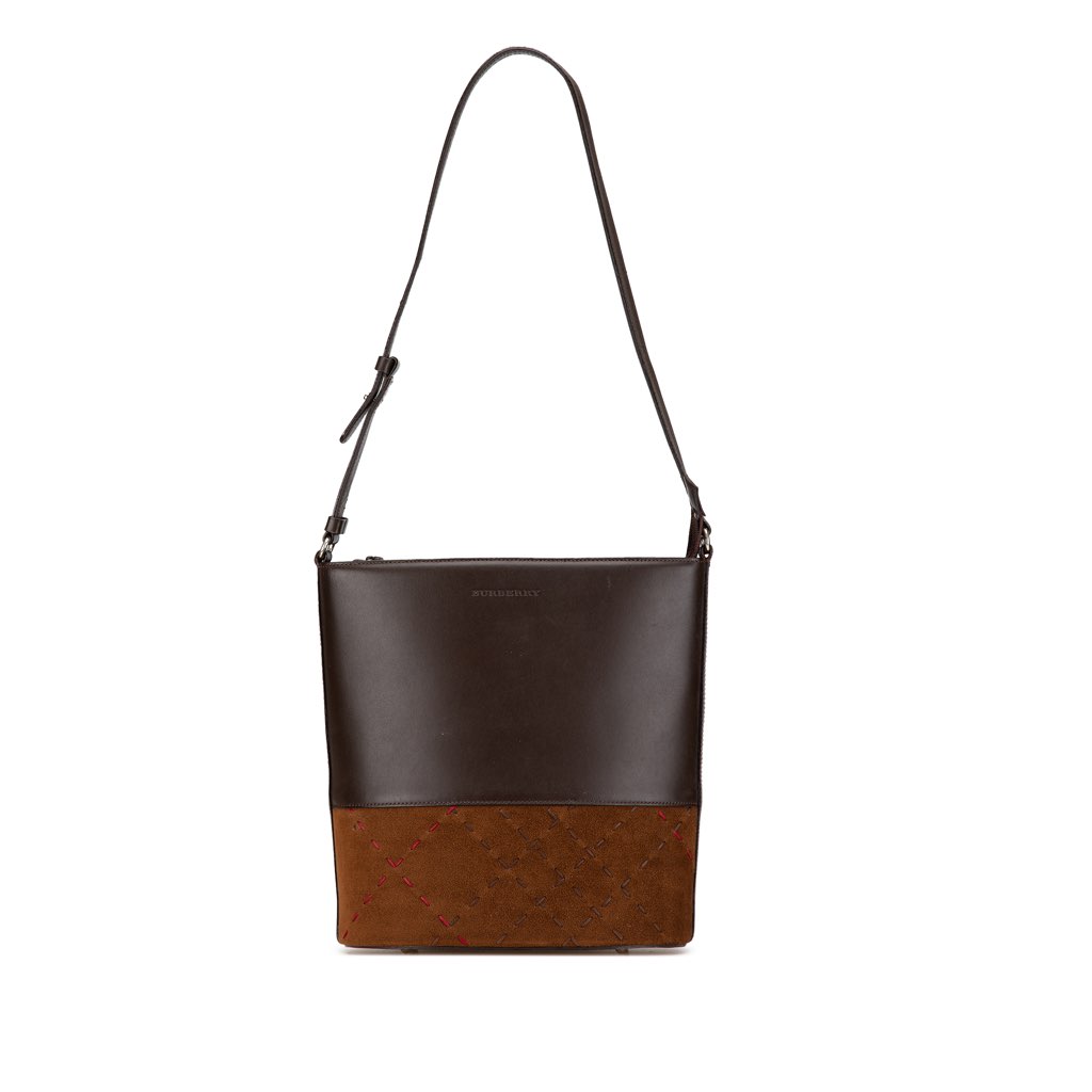Burberry Suede Leather Shoulder Bag