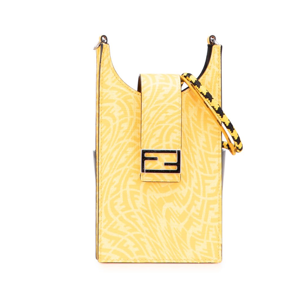 Fendi Sarah Coleman Coated Canvas FF Vertigo Phone Holder Crossbody