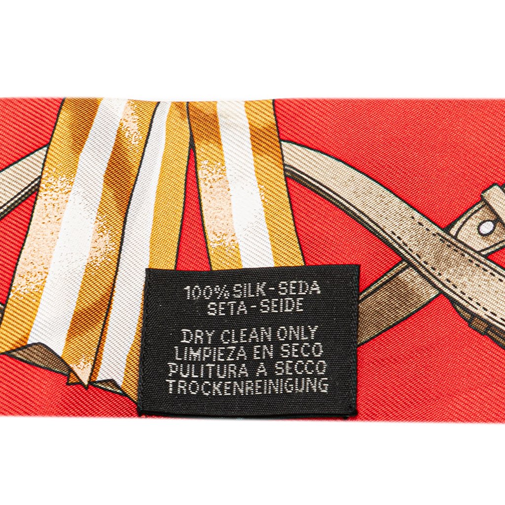 Hermès Jumping Silk Twilly Scarf - Side view