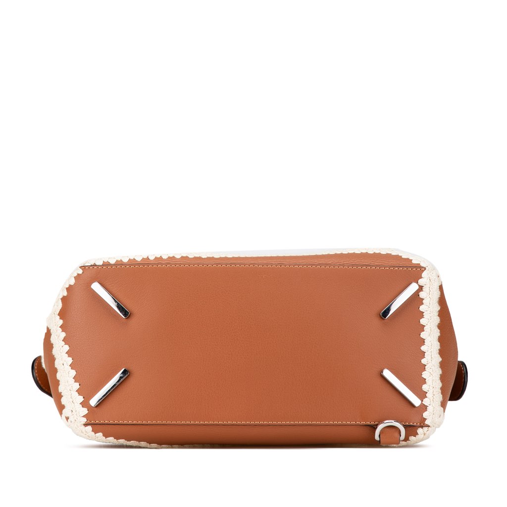 Loewe Medium Calfskin Crochet Trim Puzzle Satchel - 3