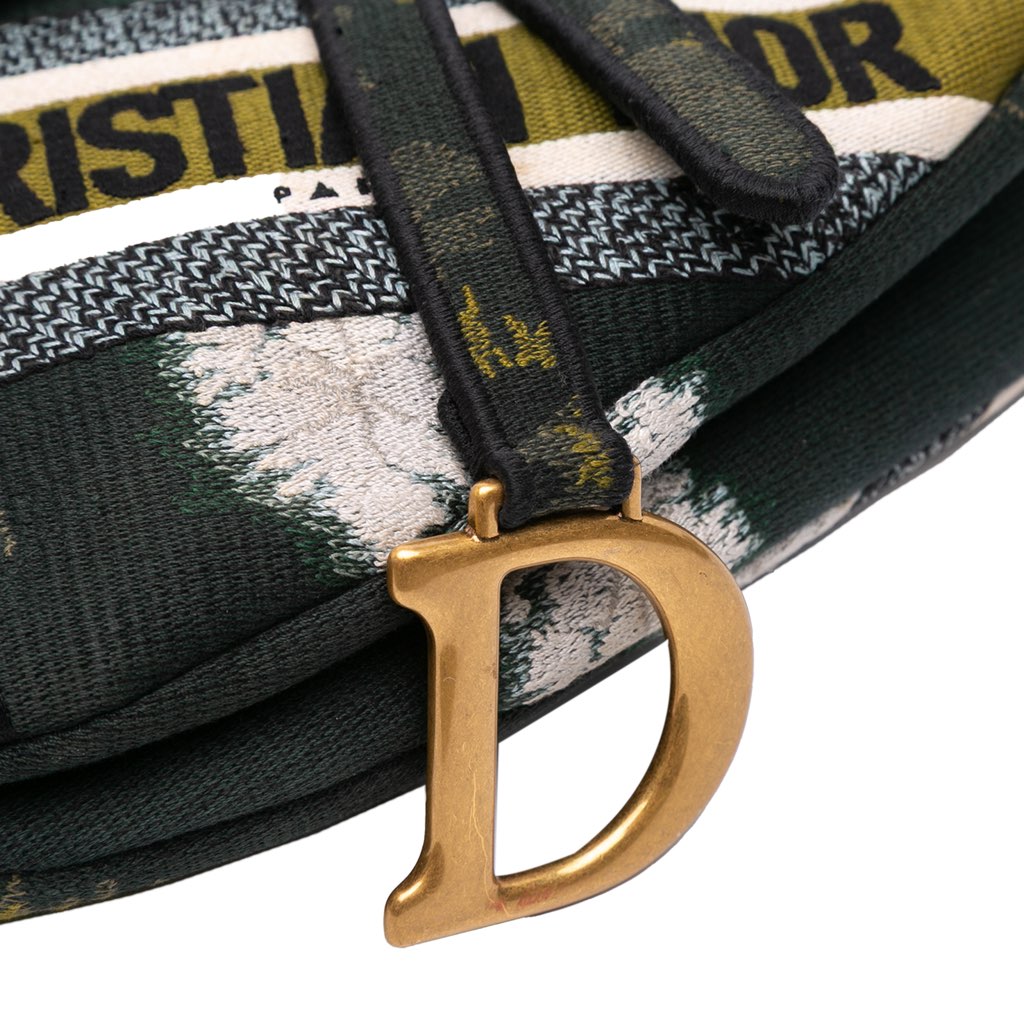Dior Canvas Embroidered Tie Dye Saddle Bag - Detail 2