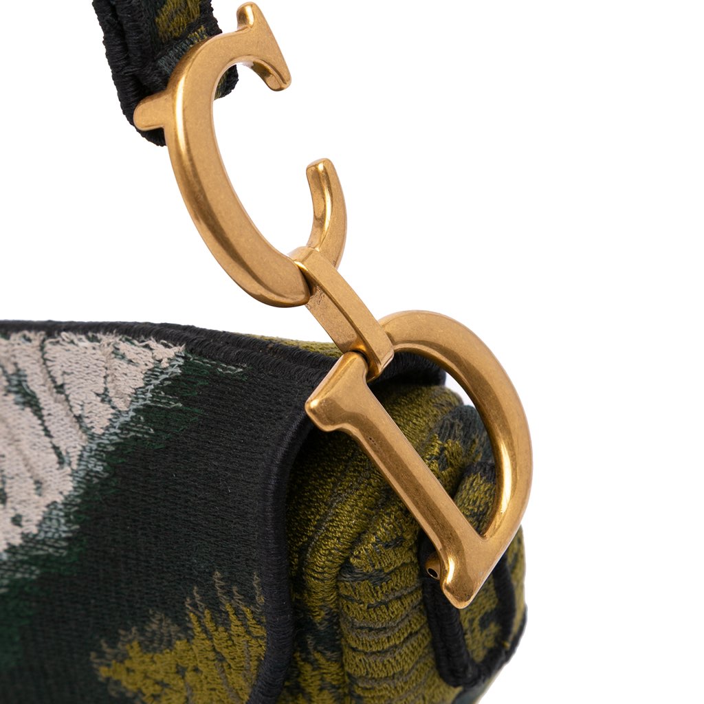 Dior Canvas Embroidered Tie Dye Saddle Bag - Image 10