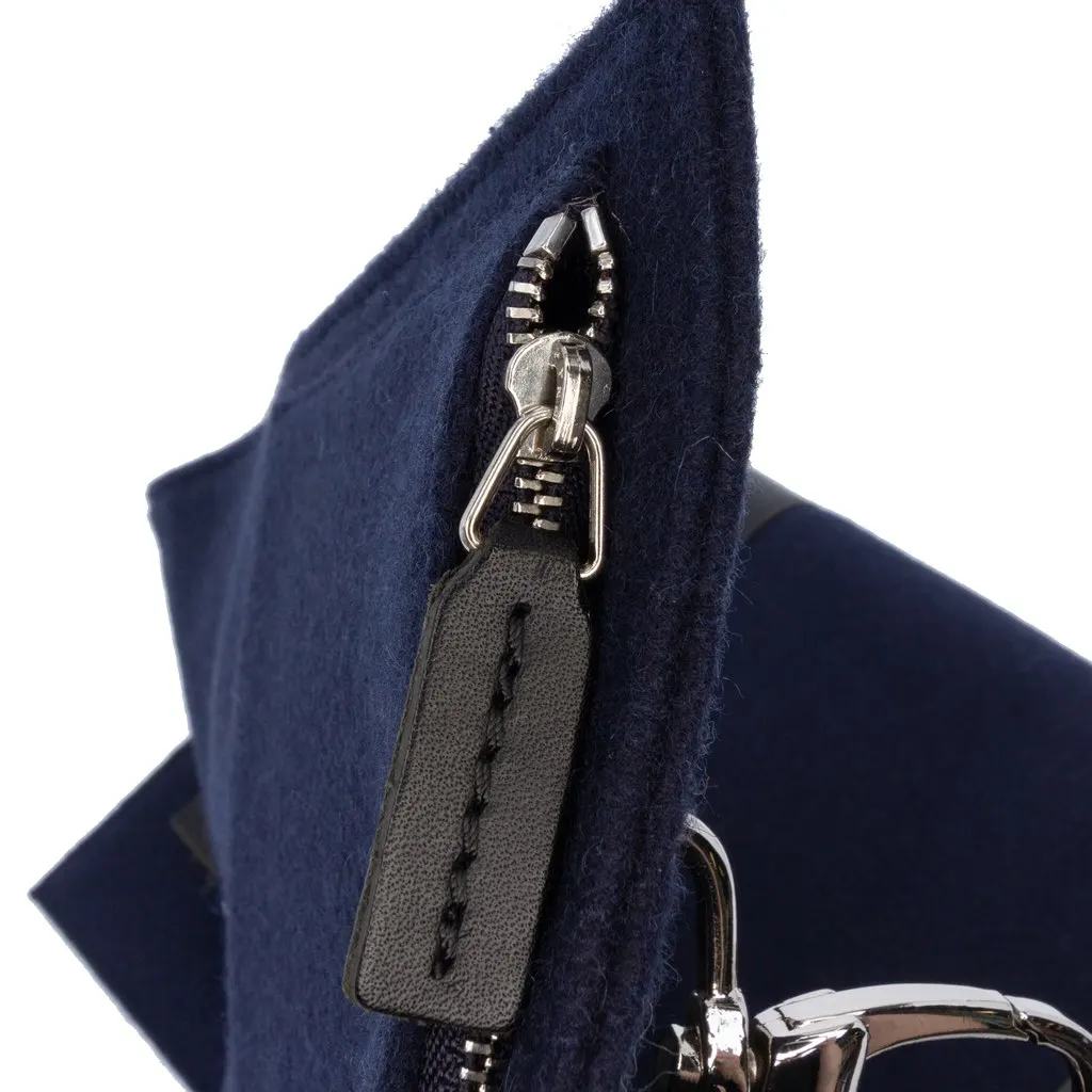 Dior Felt Travel Organizer Clutch Blue Polyester Very good - Box View