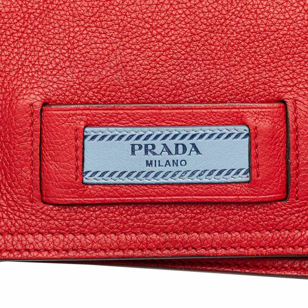 Prada Glace Calf Etiquette Flap Crossbody - Image 10