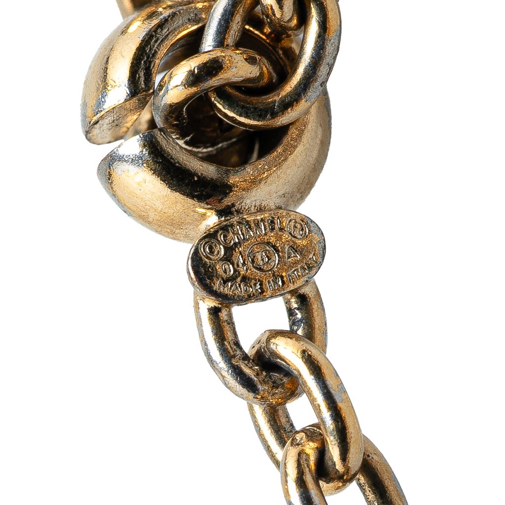 Chanel Gold Plated Resin Crystal Lipstick CC Bracelet - 3