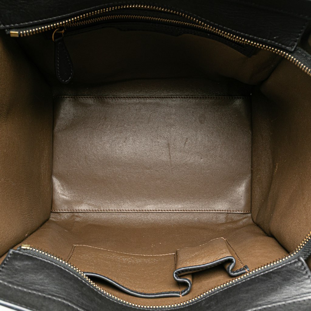 Celine Mini Tricolor Nubuck and Smooth Calfskin Luggage Tote - 4