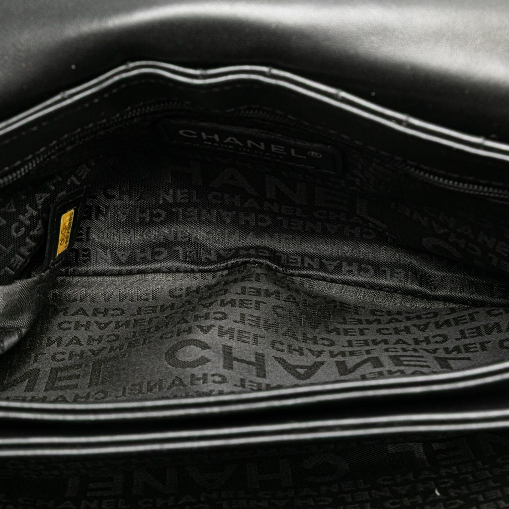 Chanel Choco Bar Calfskin No. 5 Camellia CC Shoulder Bag - Side view