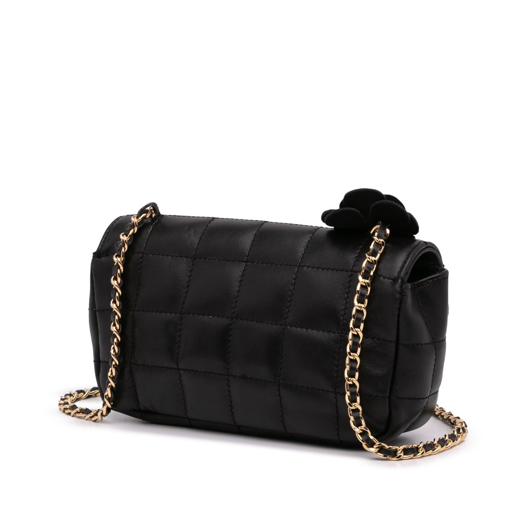Chanel Extra Mini Camellia Choco Bar Lambskin Flap - 2