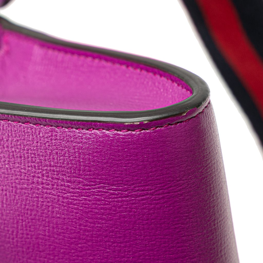 Gucci Mini Leather Horsebit 1955 Web Crossbody - Image 13