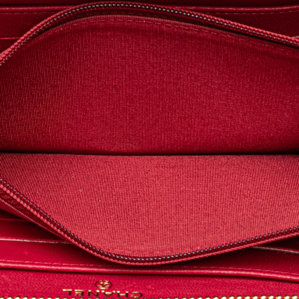 Chanel Chevron Sheepskin Mademoiselle Zip Around Wallet - 4