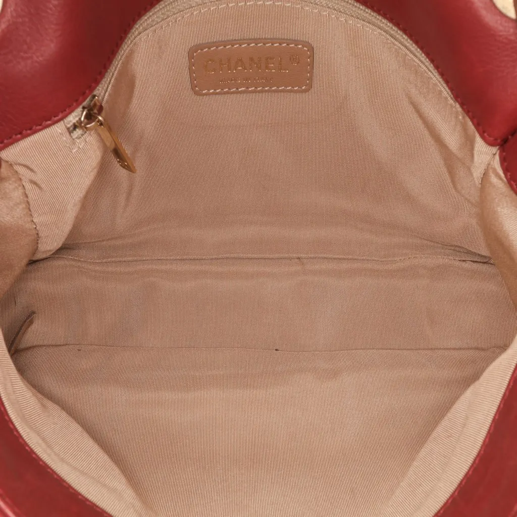 Chanel Quilted Calfskin Ultimate Stitch Retro Chain Flap Red Leather Fair - Model View