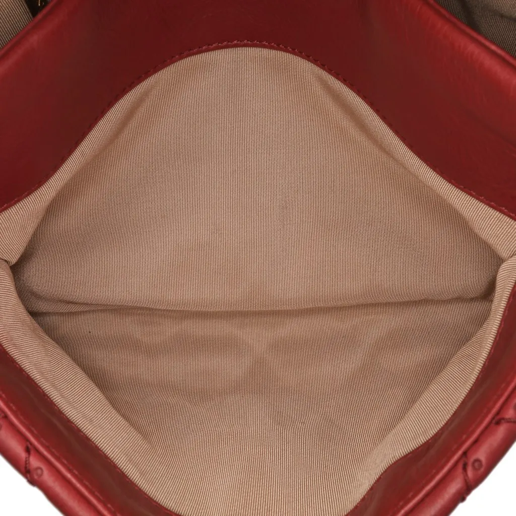 Chanel Quilted Calfskin Ultimate Stitch Retro Chain Flap Red Leather Fair - Box View