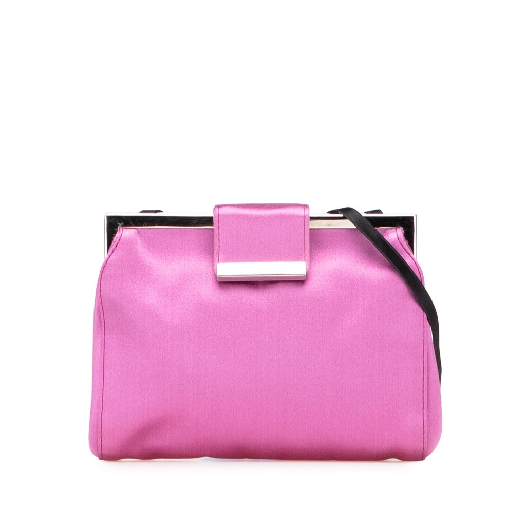Miu Miu Satin Clasp Clutch on Strap