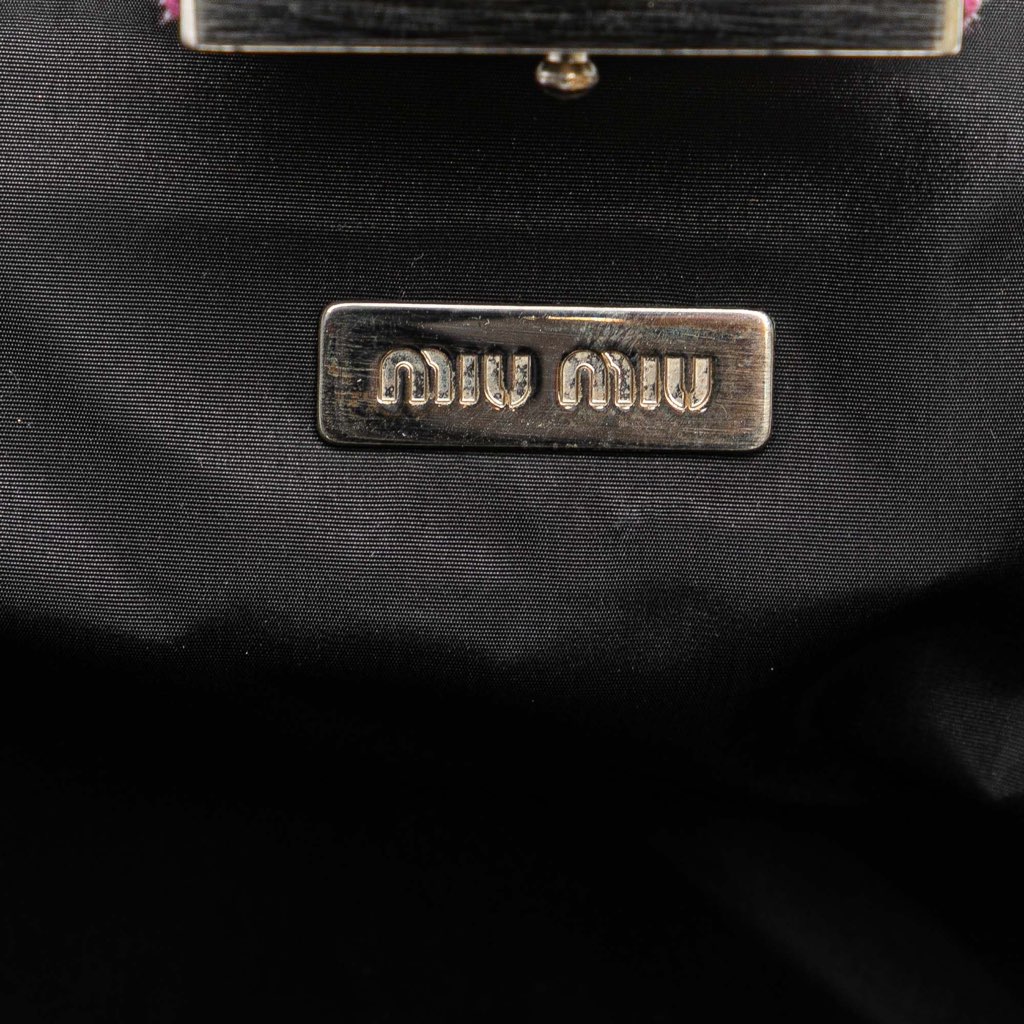 Miu Miu Satin Clasp Clutch on Strap - Side view