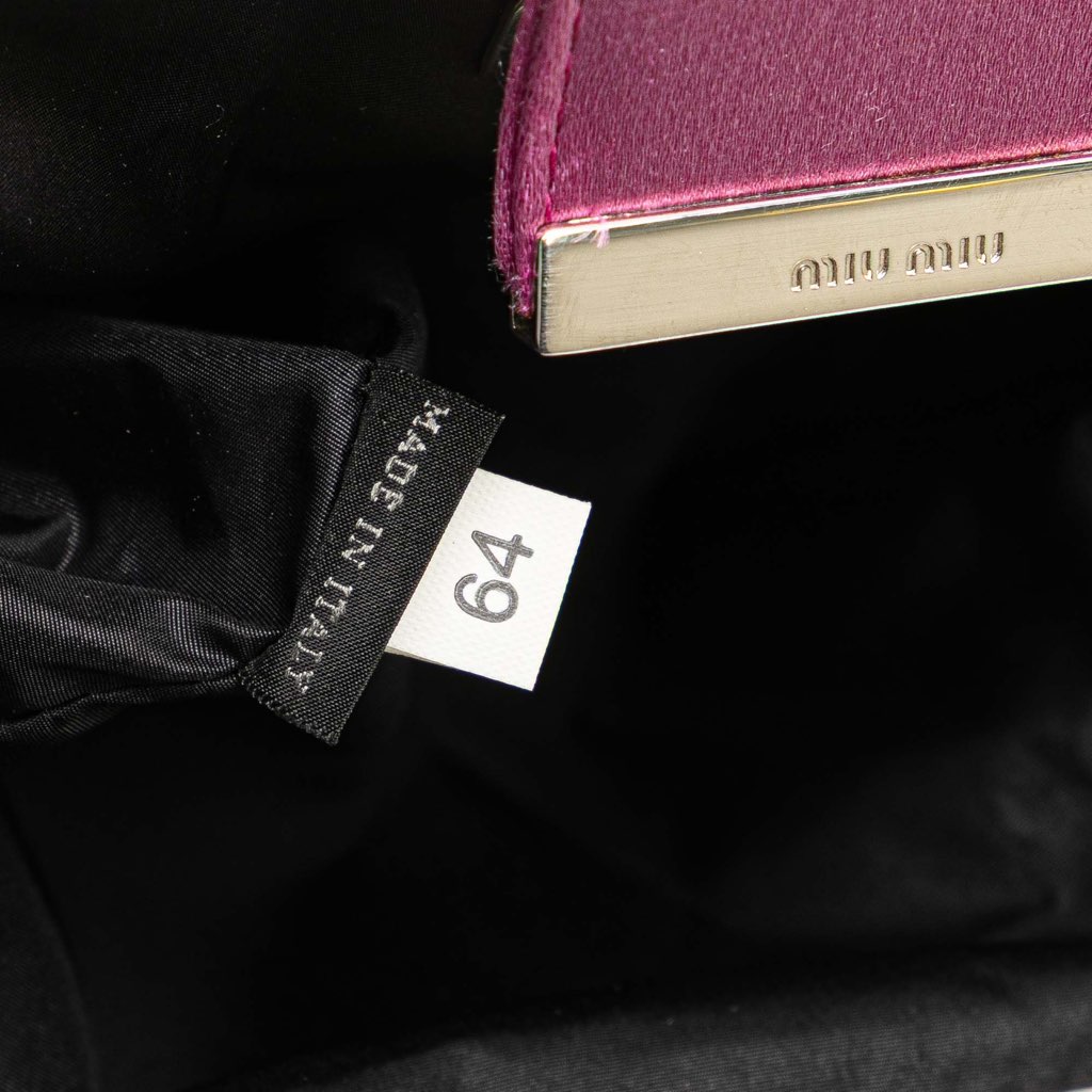 Miu Miu Satin Clasp Clutch on Strap - Detail 1
