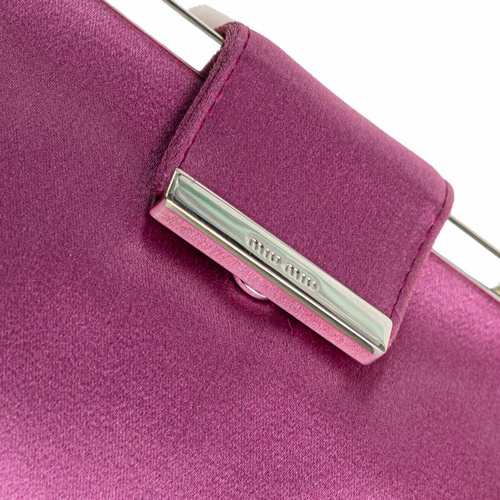 Miu Miu Satin Clasp Clutch on Strap - Detail 2