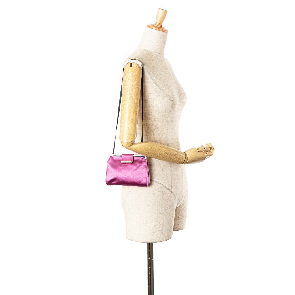 Miu Miu Satin Clasp Clutch on Strap - Image 12