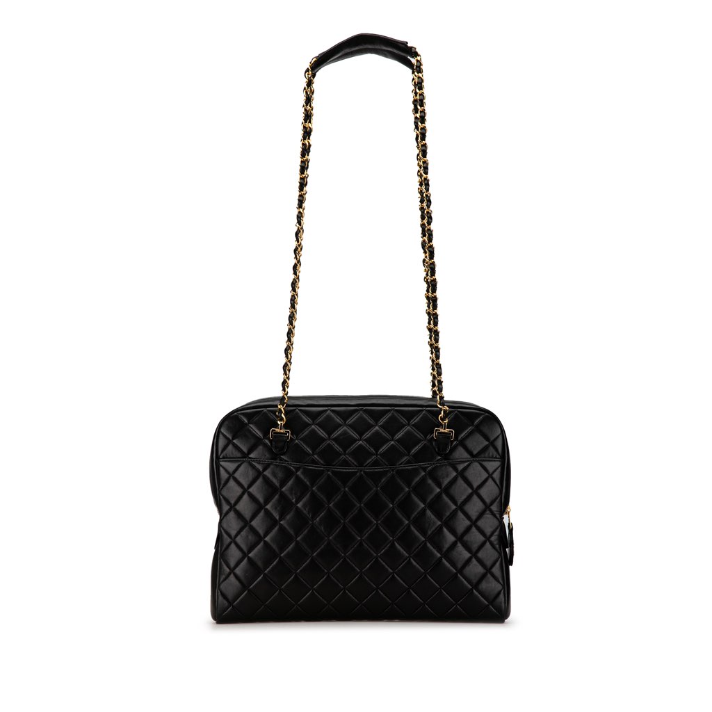 Chanel Quilted Lambskin Chain Shoulder Bag - 3