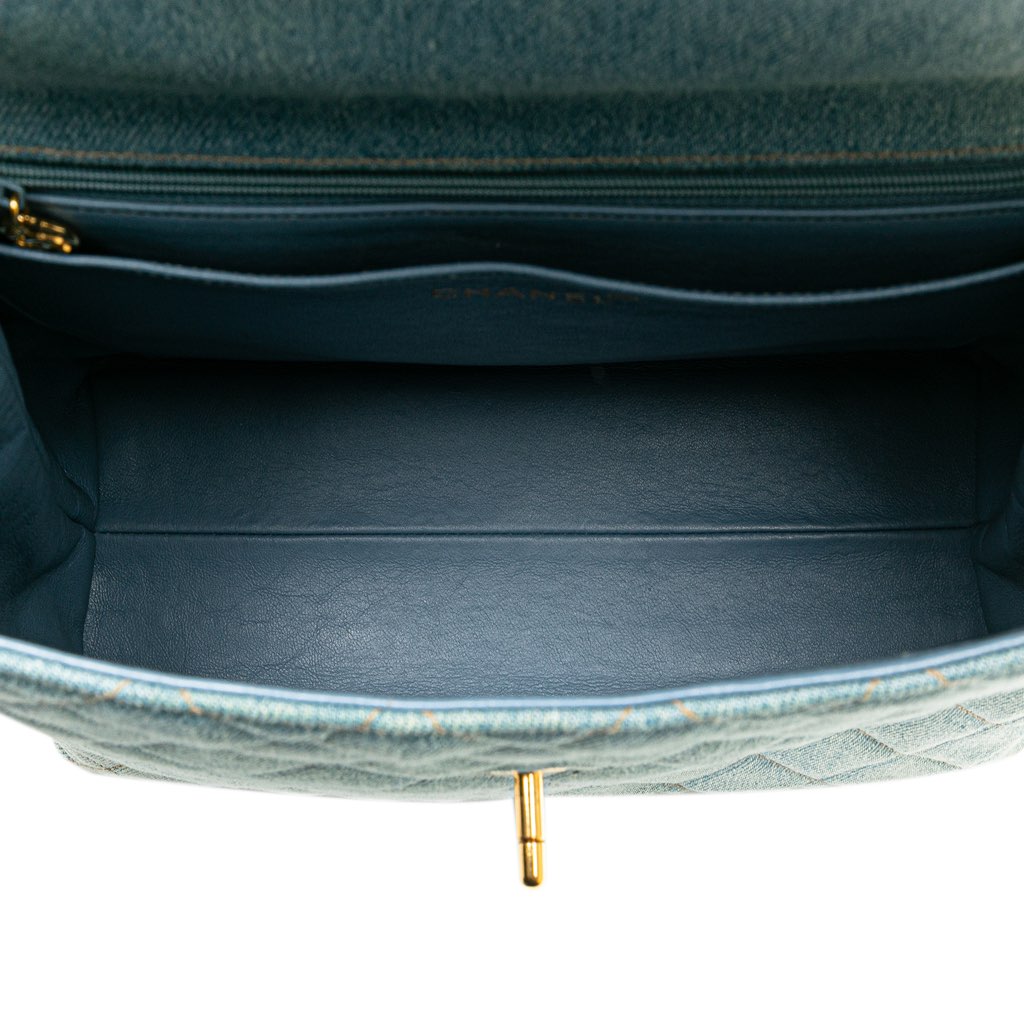 Chanel Denim Kelly Top Handle Bag - 4