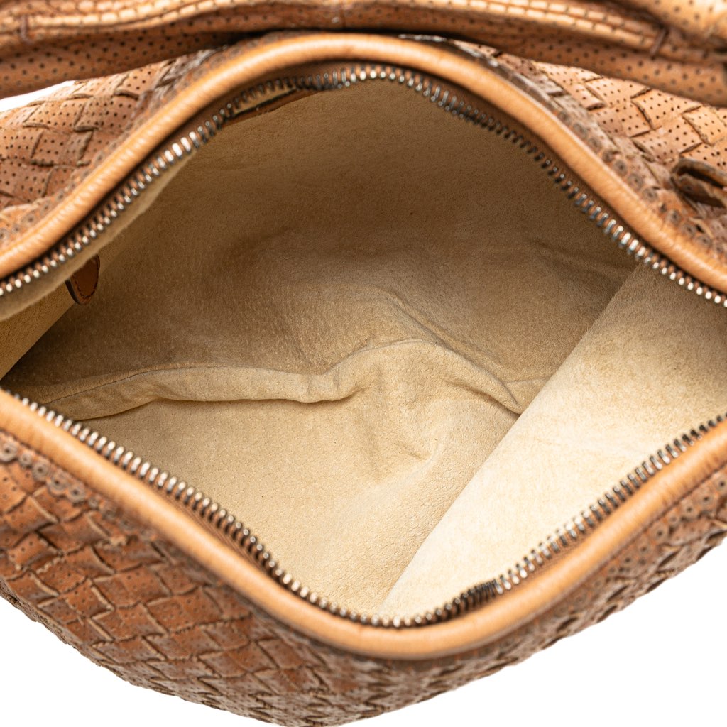 Bottega Veneta Small Perforated Nappa Intrecciato Veneta Hobo - 4