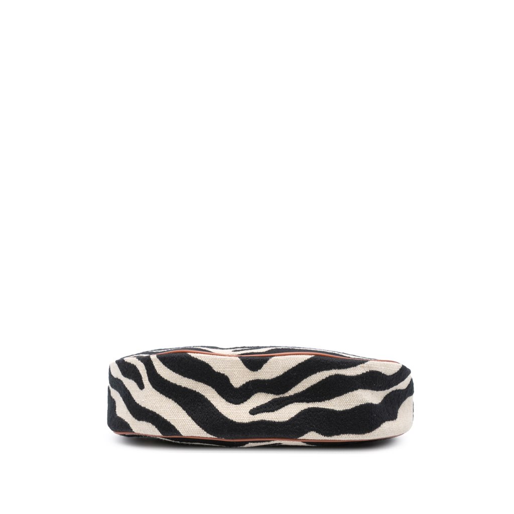 Celine Zebra Print Canvas Ava Shoulder Bag - Image 6