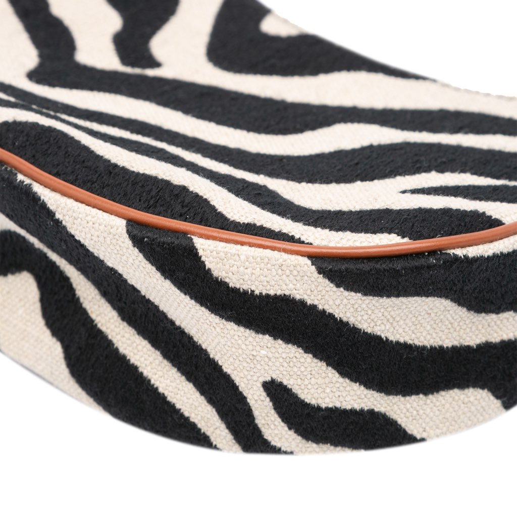 Celine Zebra Print Canvas Ava Shoulder Bag - Image 11