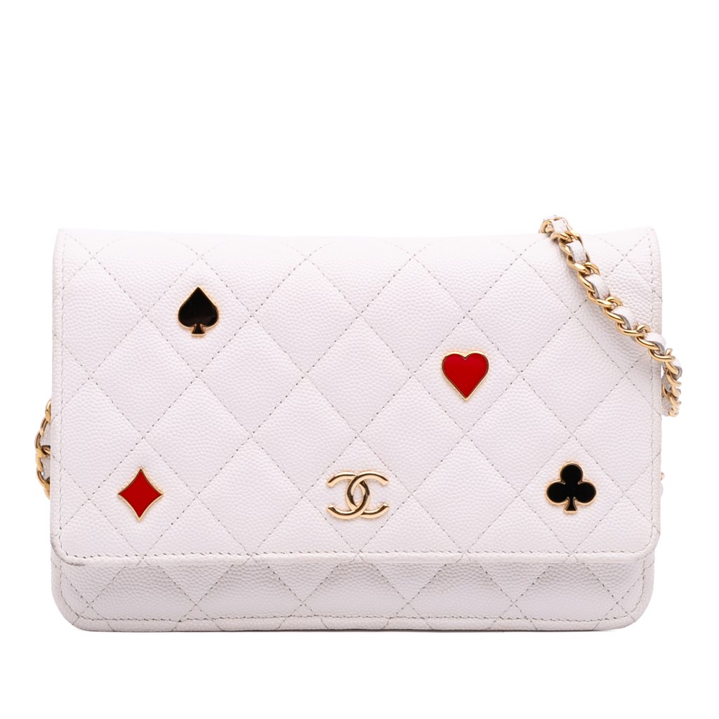 Chanel Quilted Caviar Coco Casino Wallet on Chain