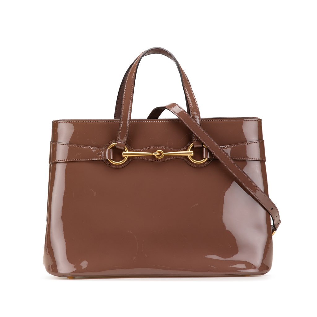Gucci Patent Bright Bit Satchel