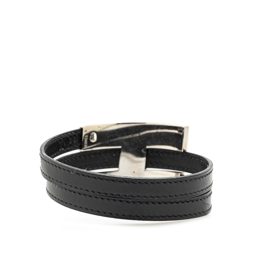 Hermès Leather Pousse Pousse Double Tour Bracelet - 3